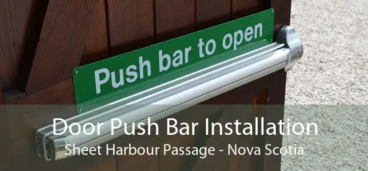Door Push Bar Installation Sheet Harbour Passage - Nova Scotia